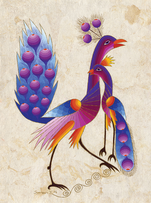 Peacock and Offspring