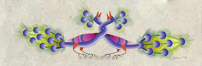 Peacocks Displaying Love